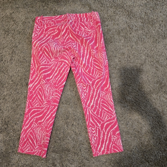 Lilly Pulitzer Luxury Capri Pants 4 Pink Style # 49057 - Picture 7 of 7
